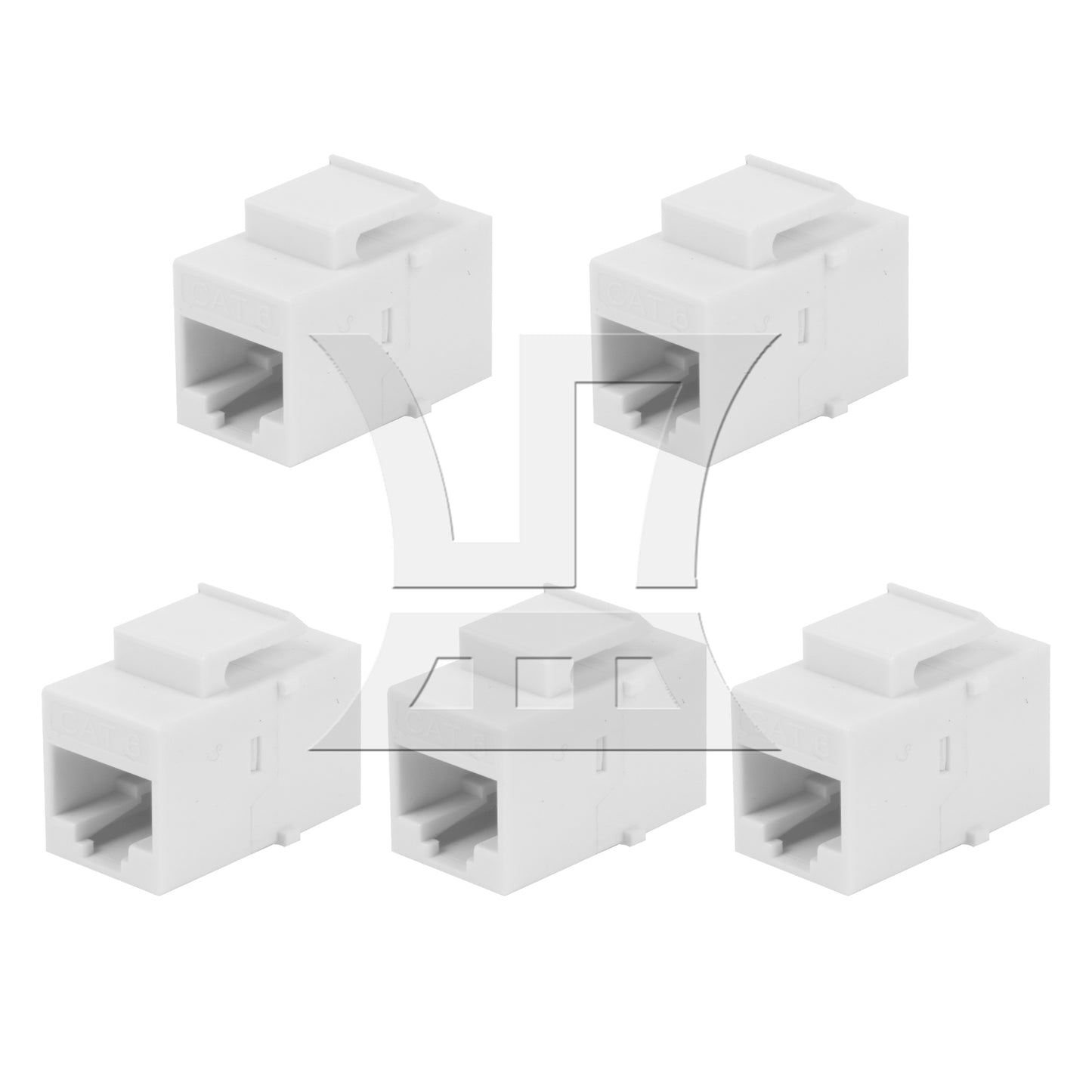 BQLZR Cat6 RJ45 Gigabit Coupler Female Adapter For Keystone Panel White