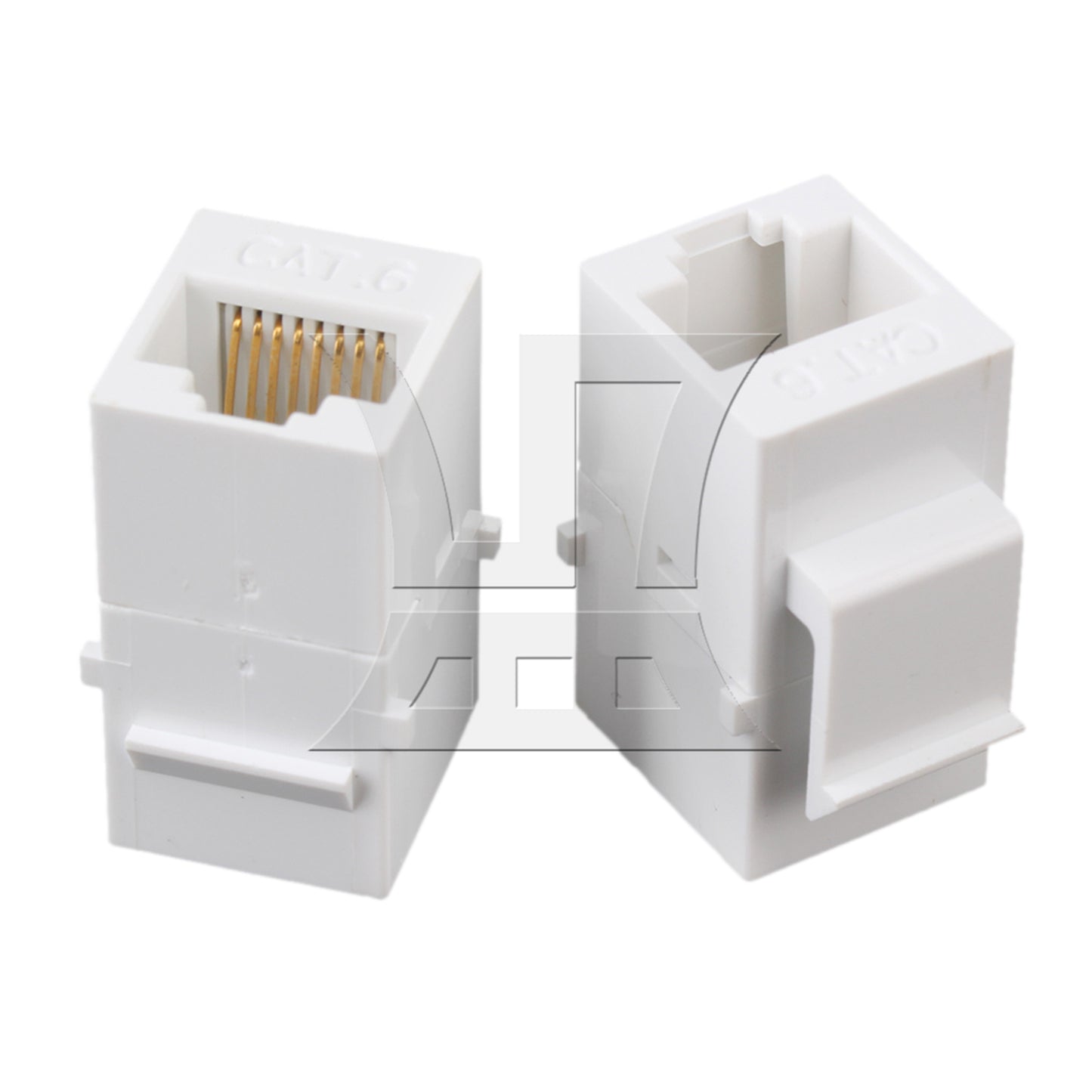 BQLZR Cat6 RJ45 Gigabit Coupler Female Adapter For Keystone Panel White