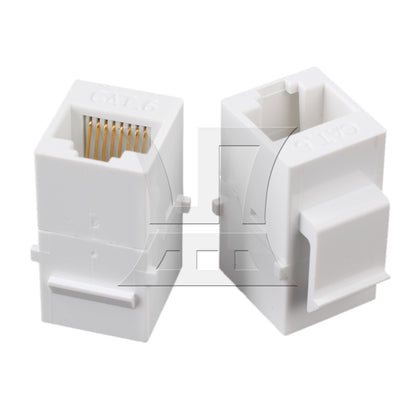 BQLZR Cat6 RJ45 Gigabit Coupler Female Adapter For Keystone Panel White