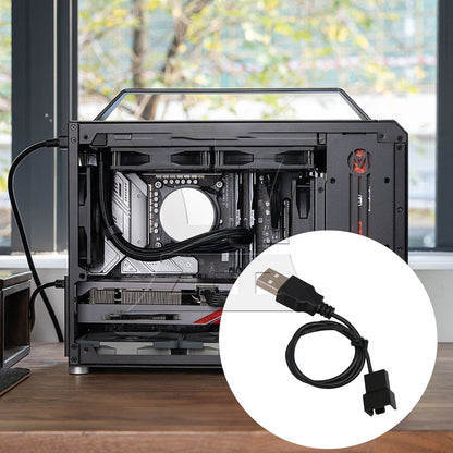 BQLZR Black USB to 3 PIN Fan Power Connector Cable 5V Output for Computer