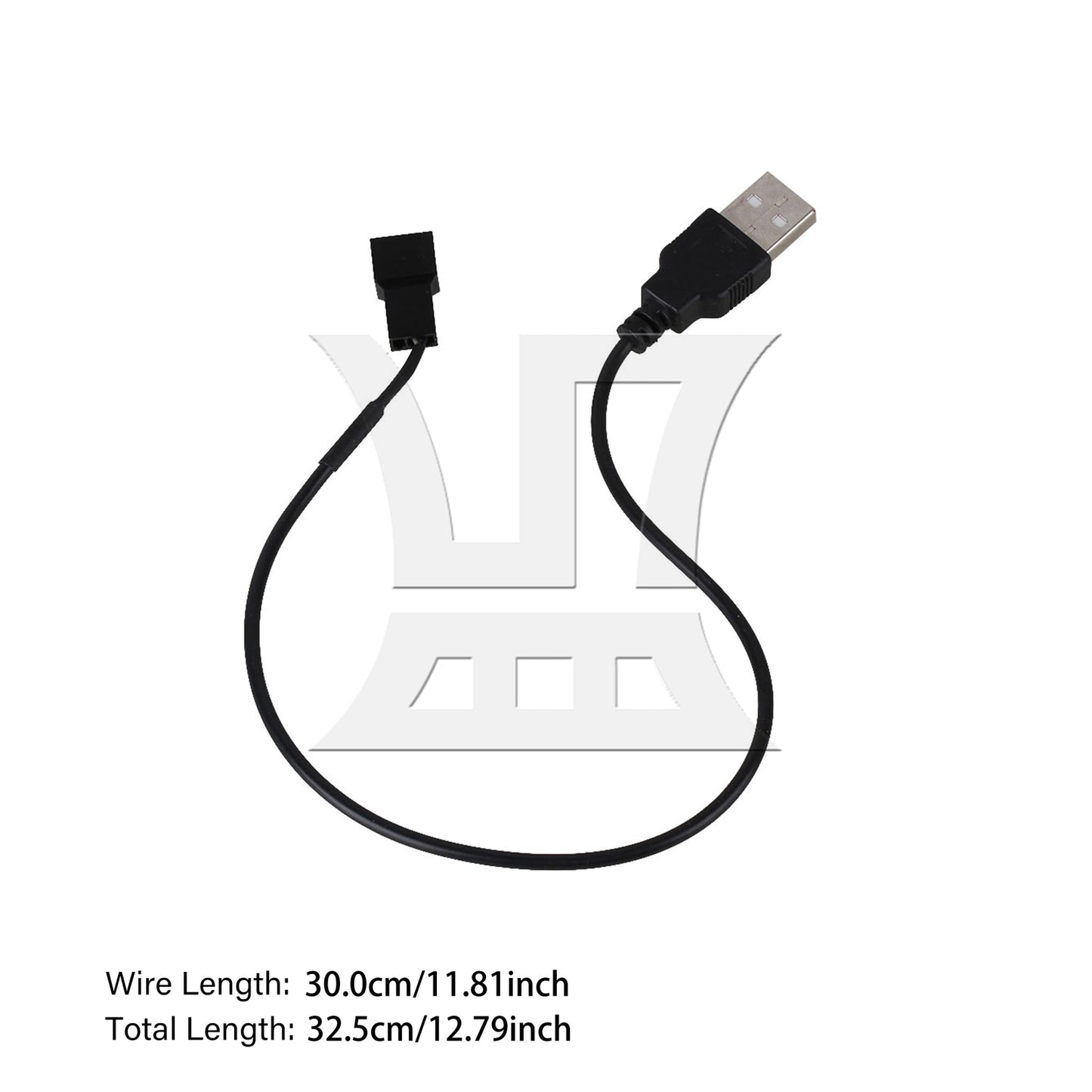 BQLZR Black USB to 3 PIN Fan Power Connector Cable 5V Output for Computer