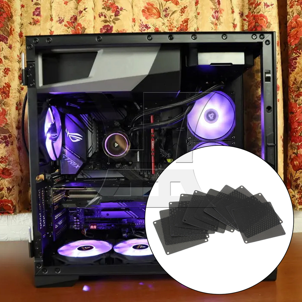 BQLZR PVC Computer PC Cooler Fan Mesh Case Cover Filter 9cm