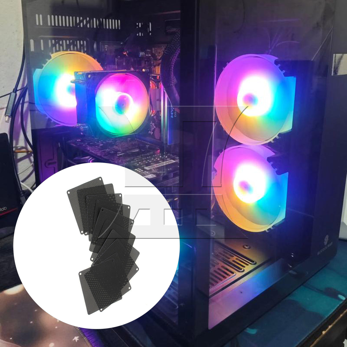 BQLZR PVC Computer PC Cooler Fan Mesh Case Cover Filter 9cm