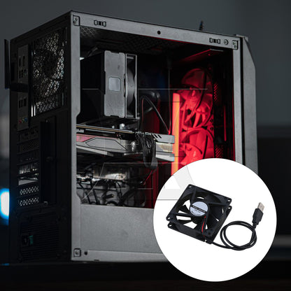 BQLZR Mini 8CM Plastic 5V USB Cabinet Cooling Computer Case Fan Silent BQLZR