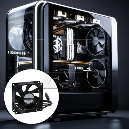 BQLZR Mini 8CM Plastic 5V USB Cabinet Cooling Computer Case Fan Silent BQLZR