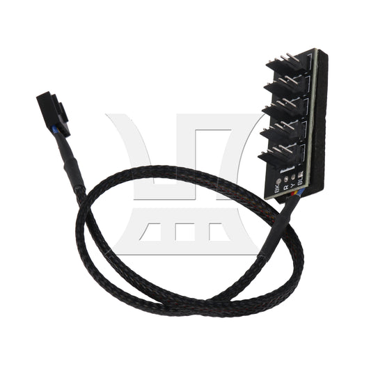 BQLZR Black 40.5cm 4-Port Fan Hub Splitter Power Cable for 5 Way PWM Fans