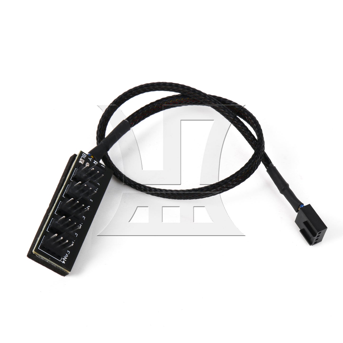 BQLZR Black 40.5cm 4-Port Fan Hub Splitter Power Cable for 5 Way PWM Fans