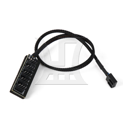 BQLZR Black 40.5cm 4-Port Fan Hub Splitter Power Cable for 5 Way PWM Fans