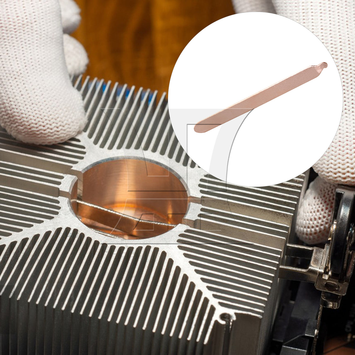 BQLZR 100mm Length Copper Flat Heat Pipe for Computer Cooling CPU Heatsink DIY Part