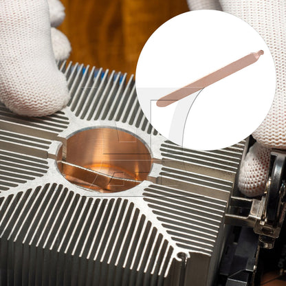 BQLZR 100mm Length Copper Flat Heat Pipe for Computer Cooling CPU Heatsink DIY Part