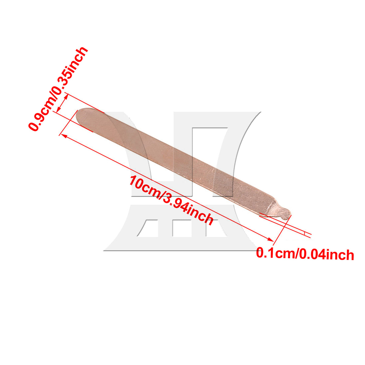 BQLZR 100mm Length Copper Flat Heat Pipe for Computer Cooling CPU Heatsink DIY Part