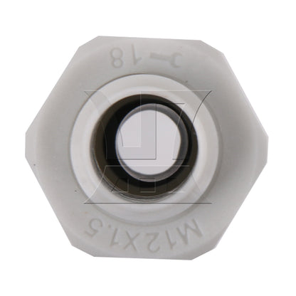 BQLZR 10pcs M12 Cable Gland Water Proof Plastic Joint Power Plant Working Equipment White