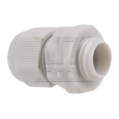BQLZR 10pcs M12 Cable Gland Water Proof Plastic Joint Power Plant Working Equipment White