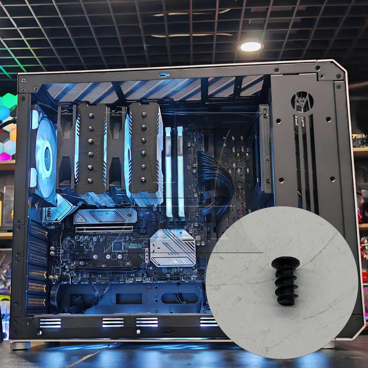 BQLZR 1pc Chassis Fan Self-Tapping Screws Black For Computer Case Home Computer