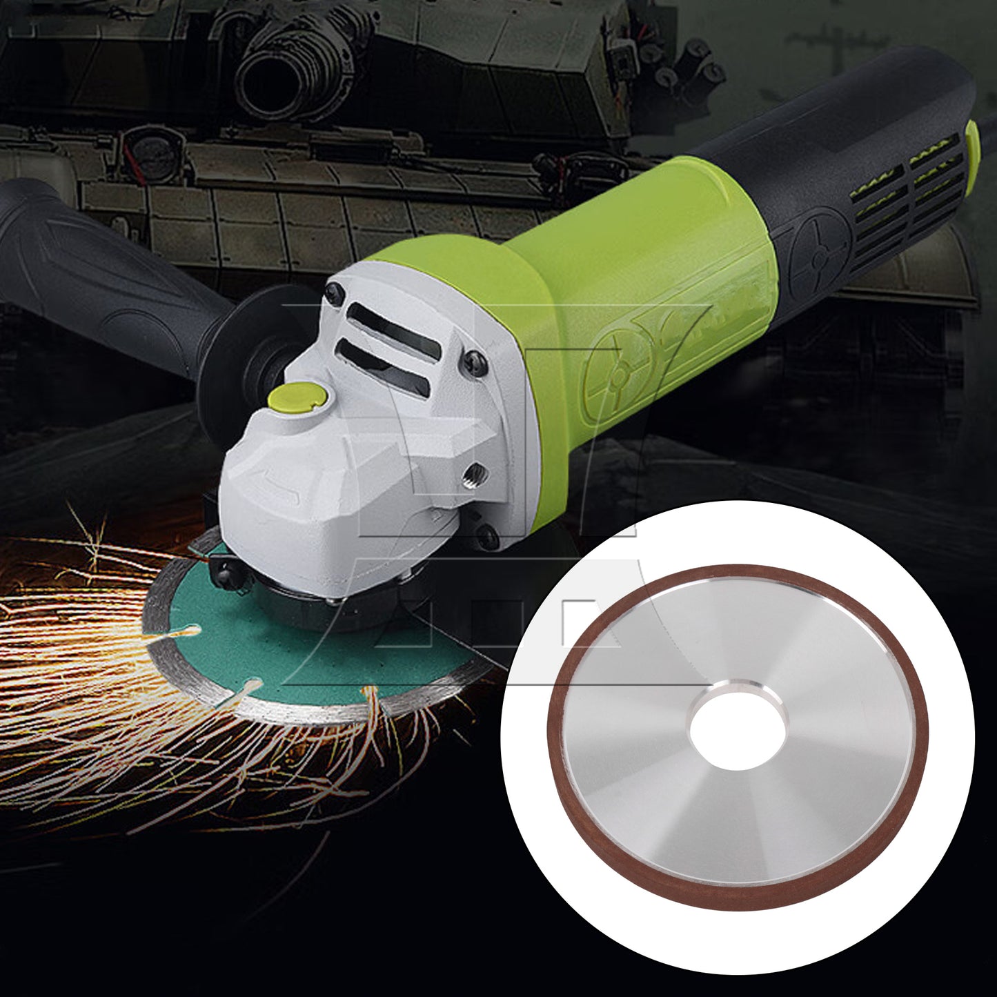 BQLZR 180# Diamond Coated Parallel Grinding Wheel 125mm OD 32mm ID