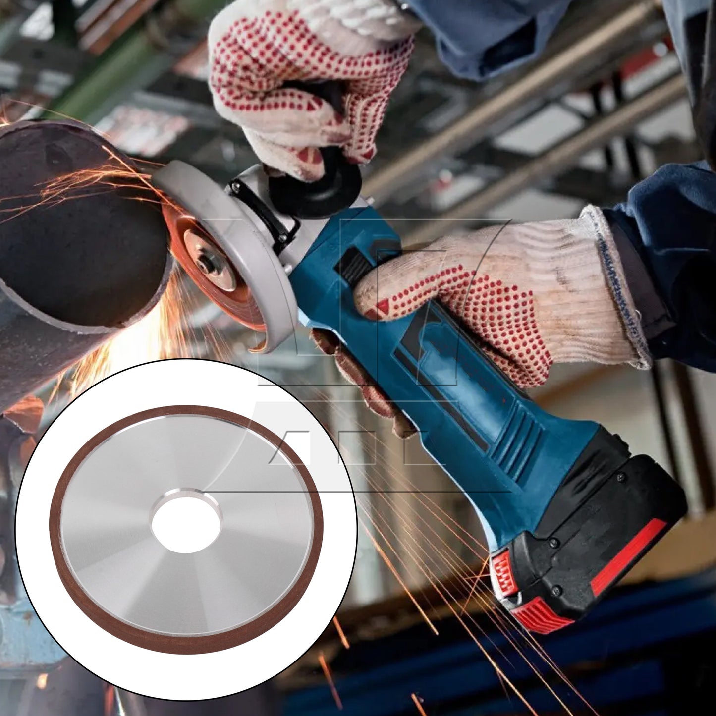 BQLZR 180# Diamond Coated Parallel Grinding Wheel 125mm OD 32mm ID