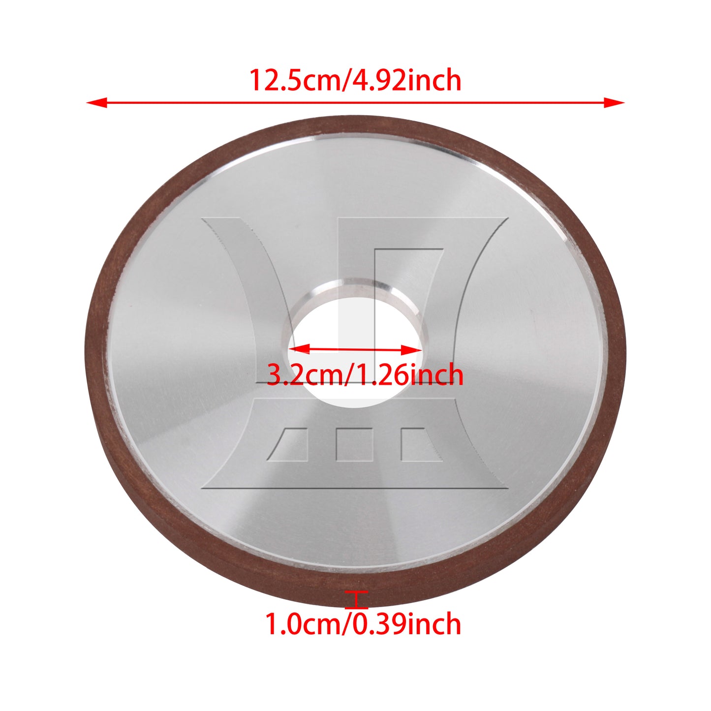 BQLZR 180# Diamond Coated Parallel Grinding Wheel 125mm OD 32mm ID