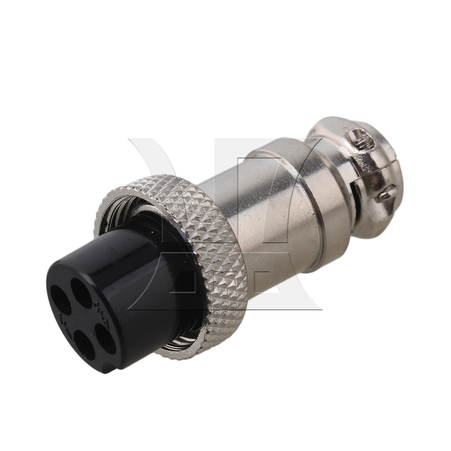 BQLZR Aviation Plug 4-Pin 16mm GX16-4 Metal Male Female Panel Connector Silver
