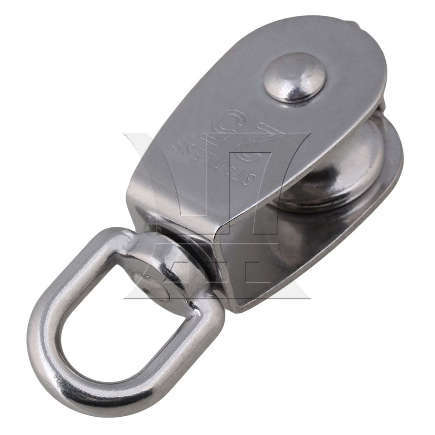 BQLZR M25 25mm Swivel Stainless Steel 304 Wire Rope Single-sheaved Pulley Block