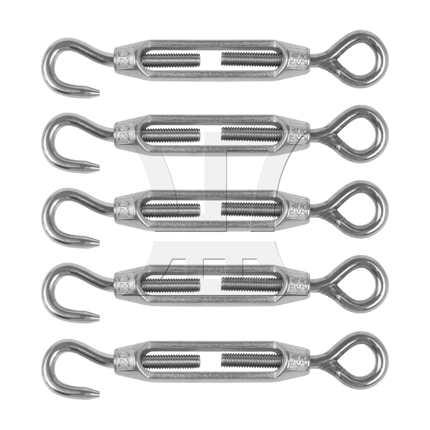 BQLZR  M4 Stainless Steel 304 Hook & Eye Turnbuckle Wire Rope Tension
