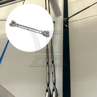 BQLZR 304 Stainless Steel Closed Body M10 Jaw Turnbuckle With Working Magnetic