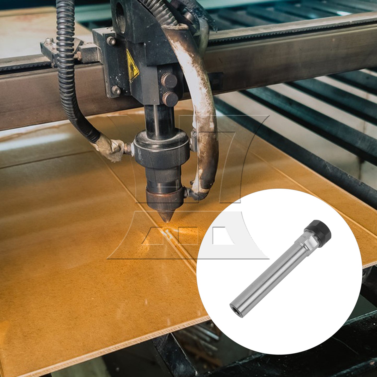 BQLZR C20 ER16A 100L Collet Chuck Holder CNC Milling Extension Rod Straight Shank