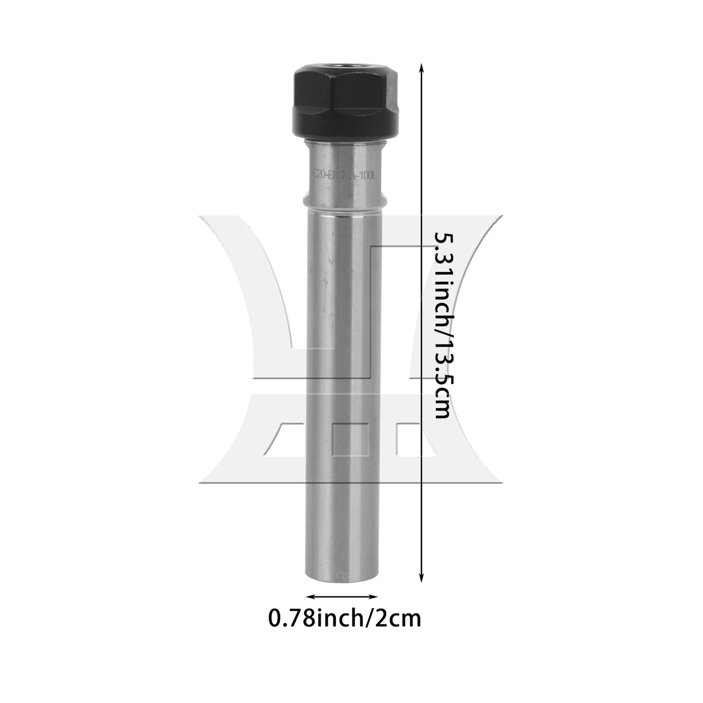 BQLZR C20 ER16A 100L Collet Chuck Holder CNC Milling Extension Rod Straight Shank