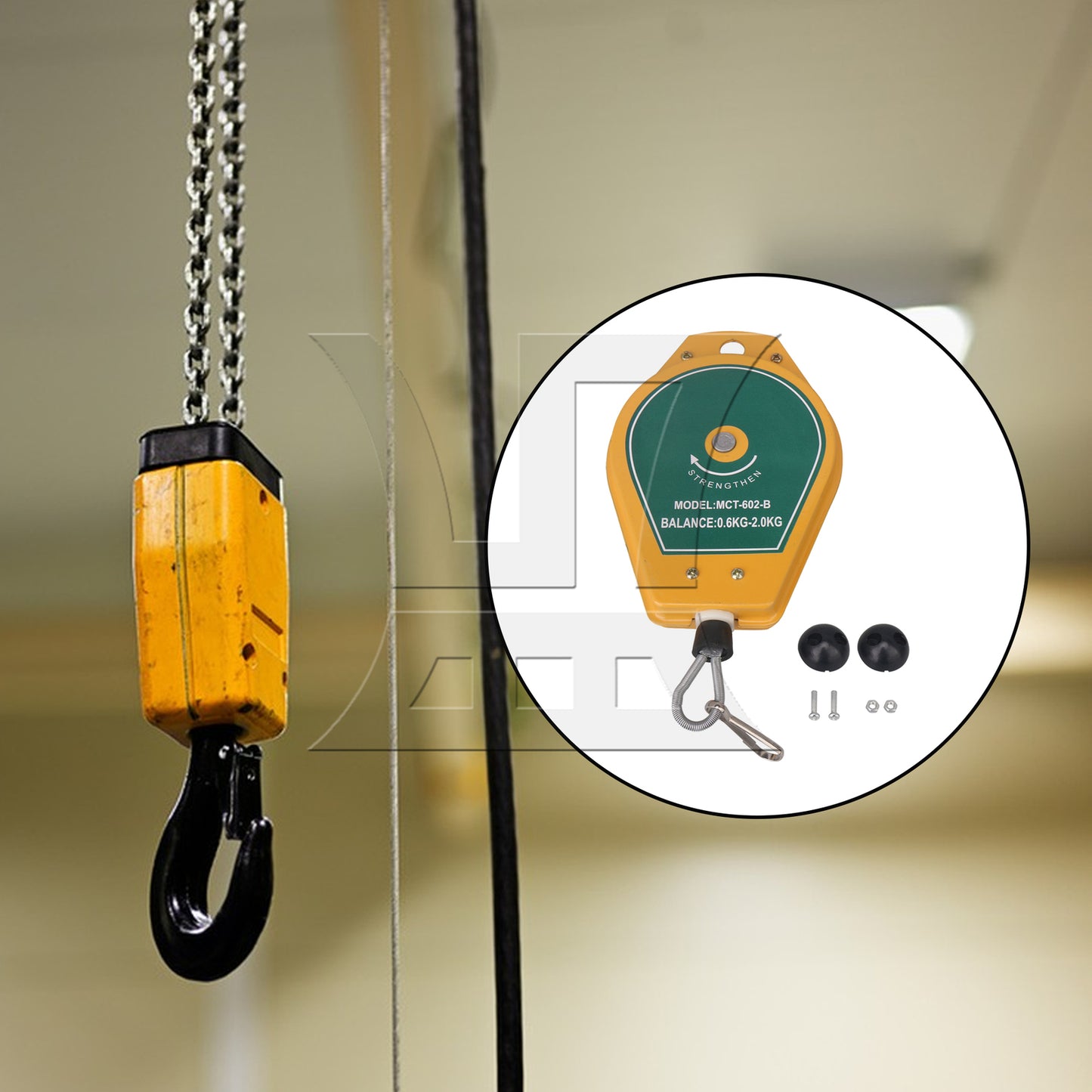BQLZR Retractable Spring Balancer Tool Holder Hanging 0.6-2kg Assembly-line Fixtures