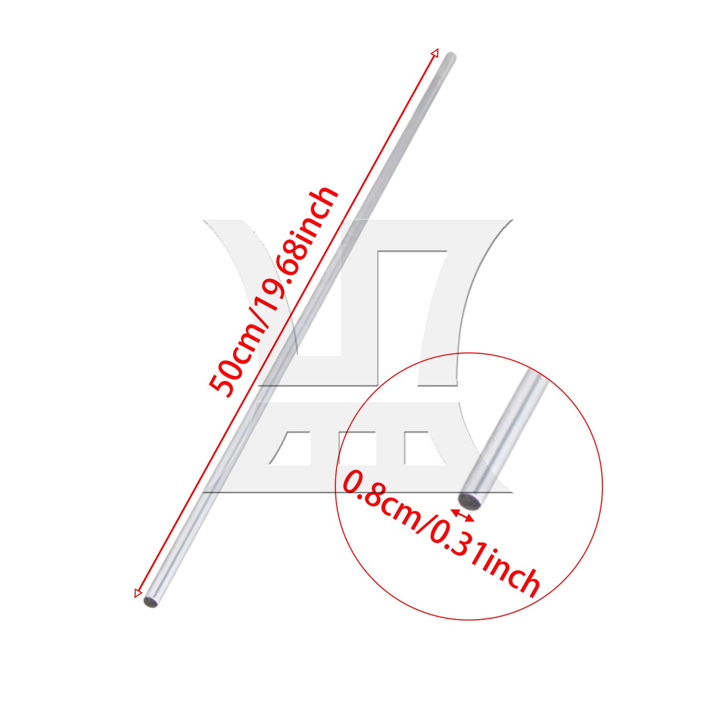 BQLZR SUJ2 8 x 500mm Cylinder Liner Rail Linear Shaft Optical Axis