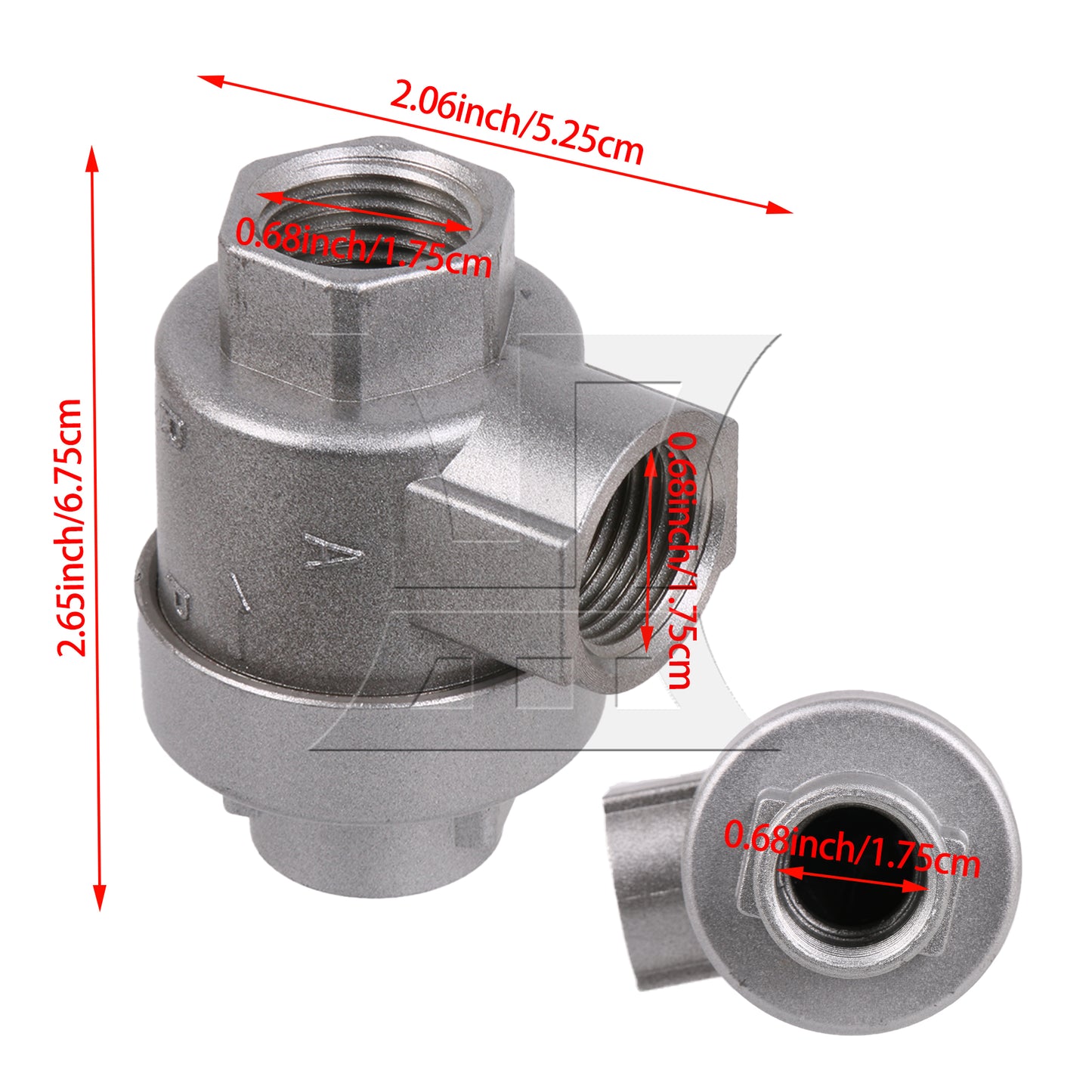 BQLZR BQE-04 Aluminum 1/2" BSPT Air Gas Quick Exhaust Valve