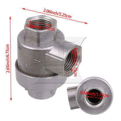BQLZR BQE-04 Aluminum 1/2" BSPT Air Gas Quick Exhaust Valve