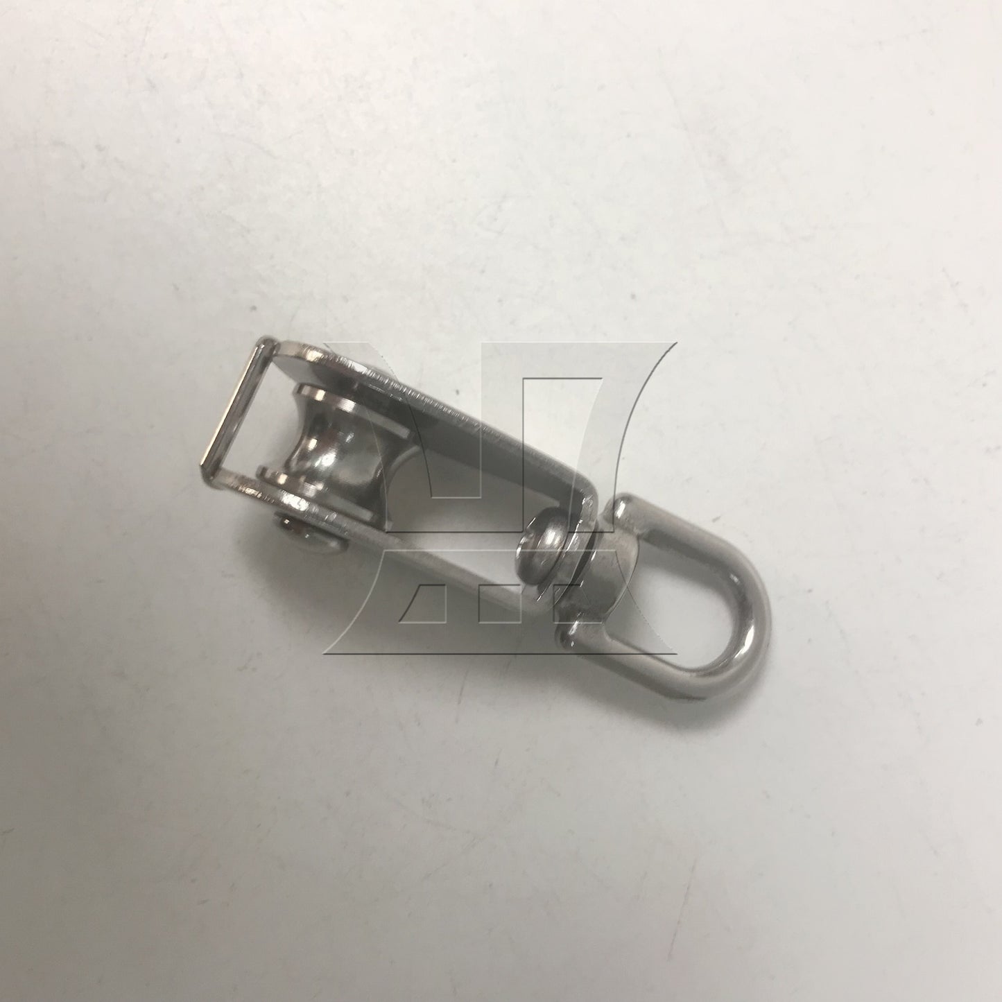 BQLZR Silver M15 Stainless steel 304 Single Wheel Swivel Pulley Block 15mm