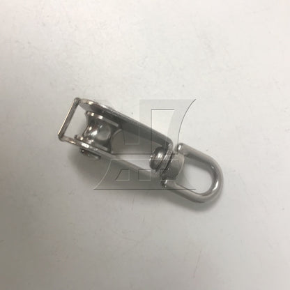 BQLZR Silver M15 Stainless steel 304 Single Wheel Swivel Pulley Block 15mm