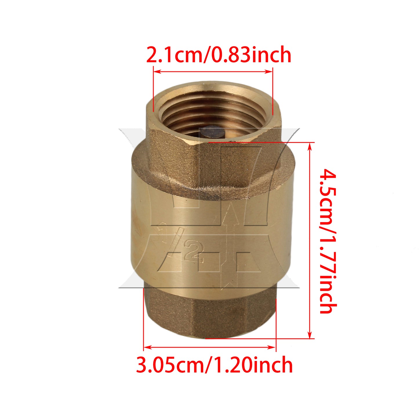 BQLZR 1/2" BSPP Internal Thread In-Line Check Valve Spring Vertical High Pressures