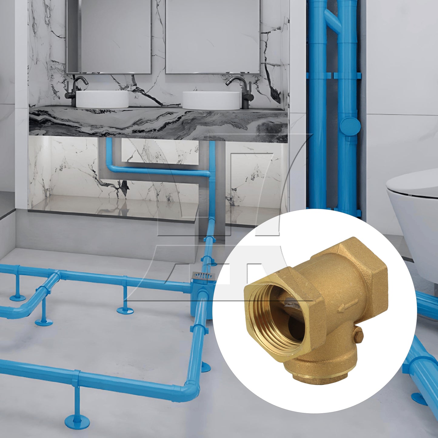 BQLZR Yellow Female Thread Swing Check Valve High Pressure