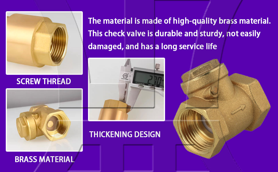BQLZR Yellow Female Thread Swing Check Valve High Pressure