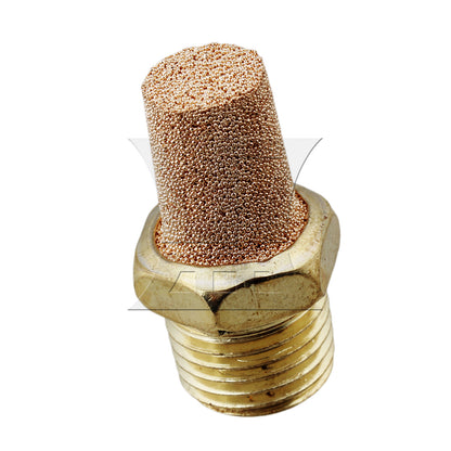 BQLZR Yellow 1/4" BSPT Brass Pneumatic Silent Noise Filter Pack of 10