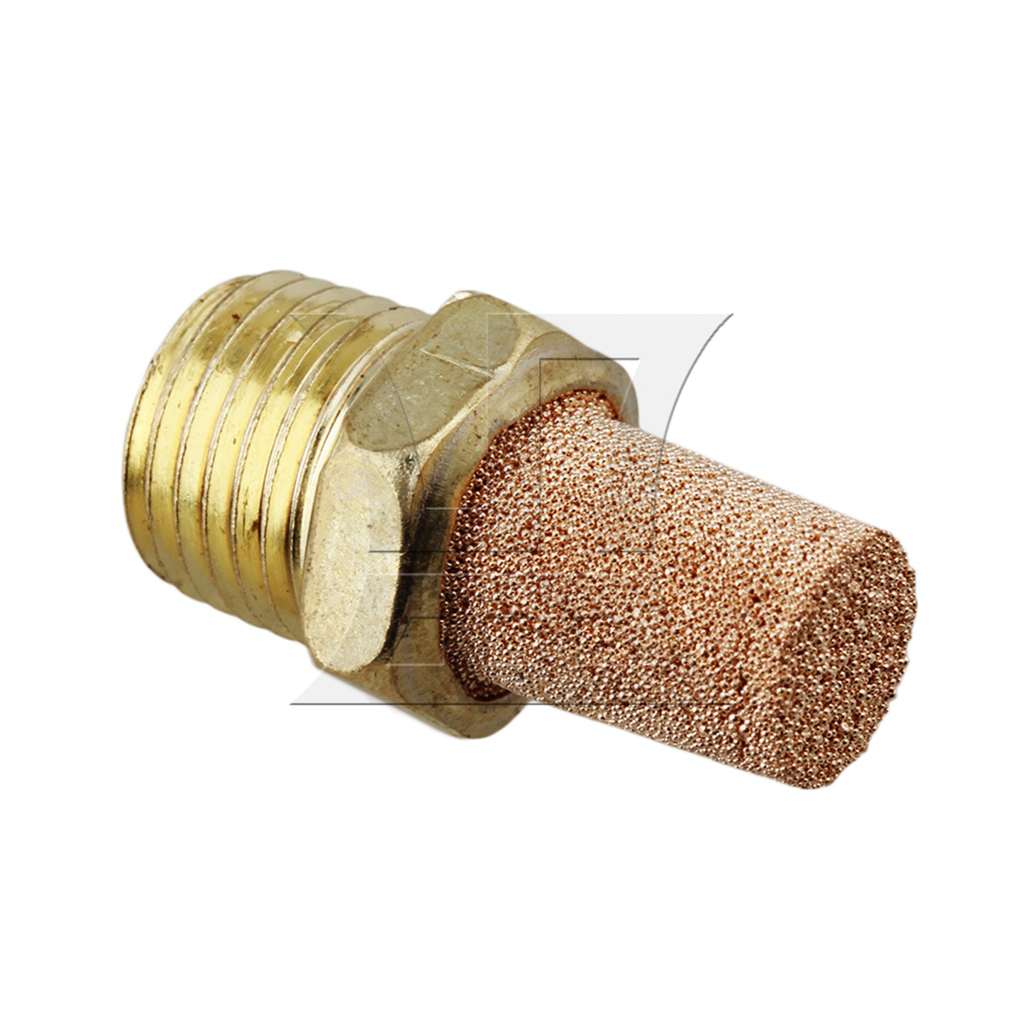BQLZR Yellow 1/4" BSPT Brass Pneumatic Silent Noise Filter Pack of 10