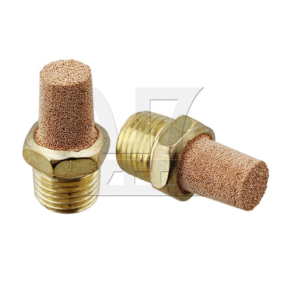 BQLZR Yellow 1/4" BSPT Brass Pneumatic Silent Noise Filter Pack of 10