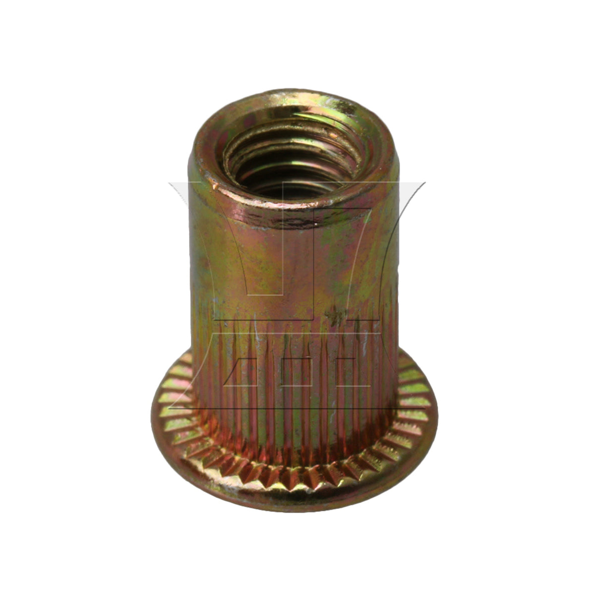 BQLZR M6 Threaded Flat Head Carbon Steel Rivet Nut 6mm Pack of 25