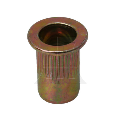 BQLZR M6 Threaded Flat Head Carbon Steel Rivet Nut 6mm Pack of 25