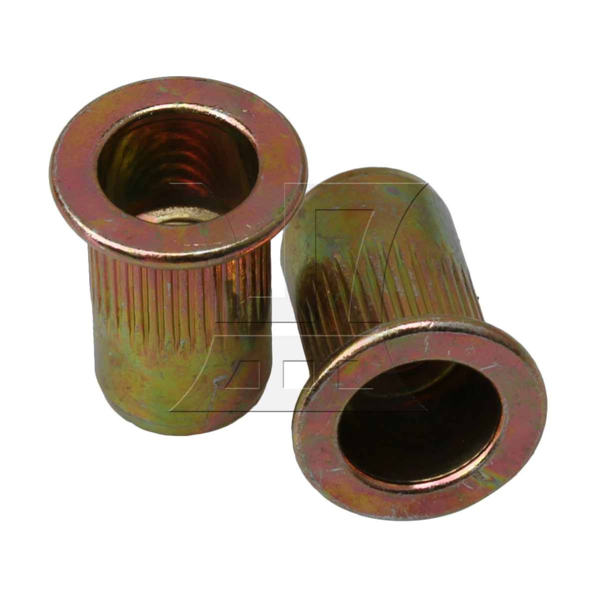 BQLZR M6 Threaded Flat Head Carbon Steel Rivet Nut 6mm Pack of 25