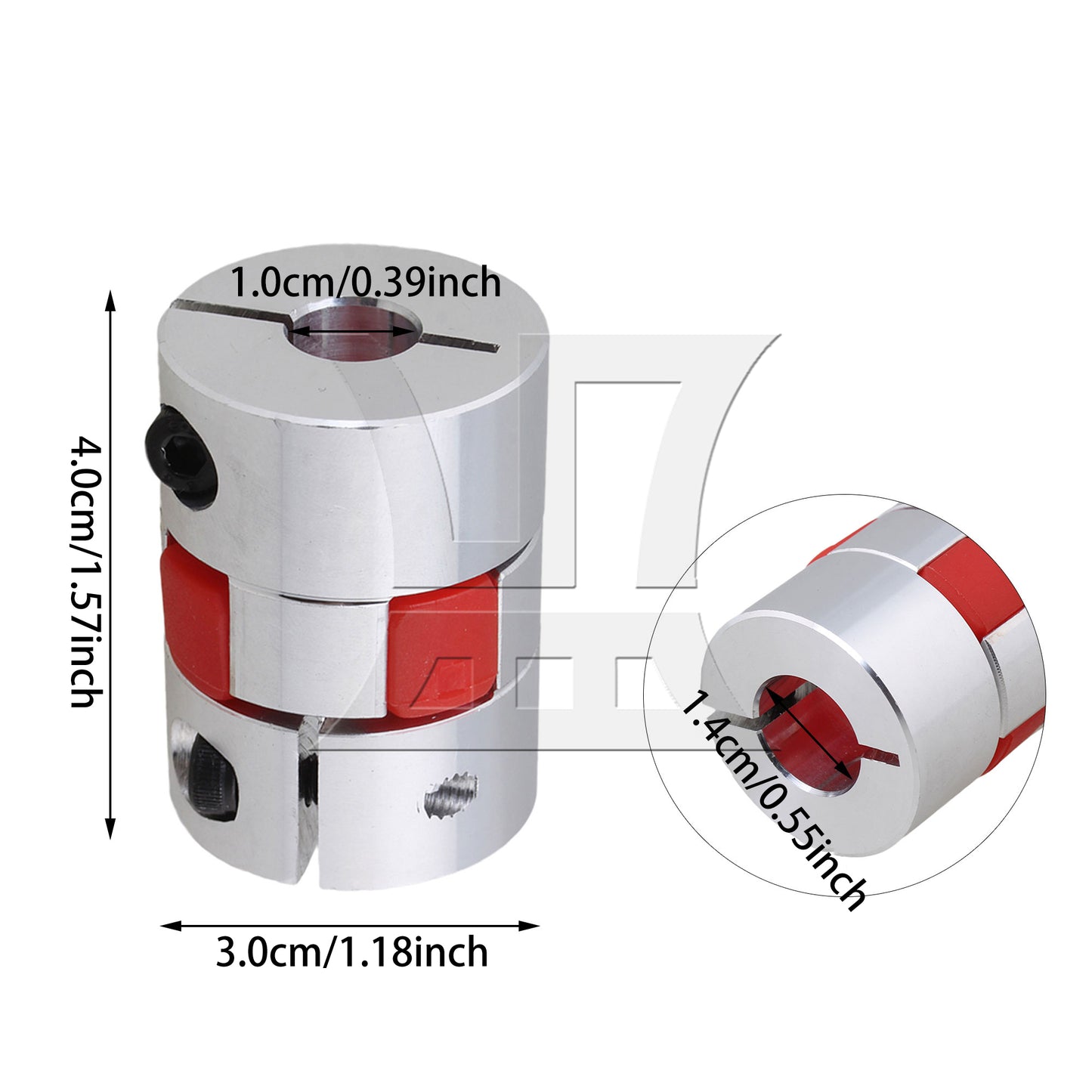 BQLZR 10mm x 14 mm CNC Jaw Plum Coupling Shaft Coupler D30 L40 Precision Maching