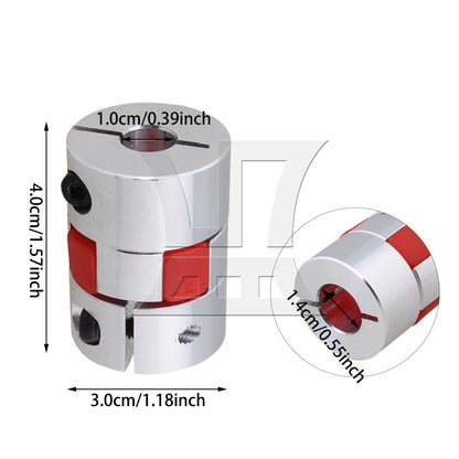 BQLZR 10mm x 14 mm CNC Jaw Plum Coupling Shaft Coupler D30 L40 Precision Maching