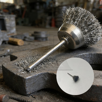 BQLZR Bowl Shape 25MM diameter Stainless Steel Wire Brush Drill End 1/8" shank 5pcs