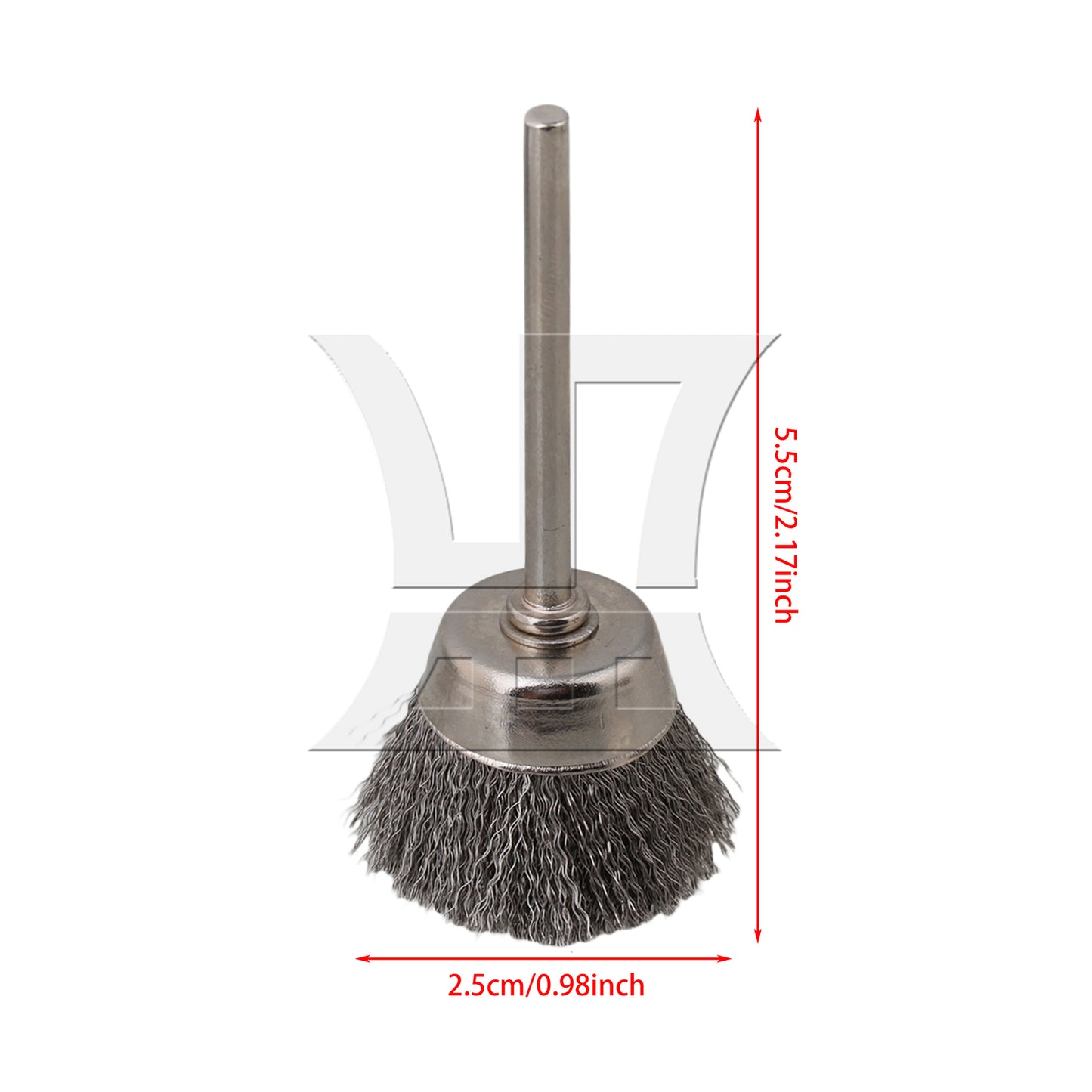 BQLZR Bowl Shape 25MM diameter Stainless Steel Wire Brush Drill End 1/8" shank 5pcs