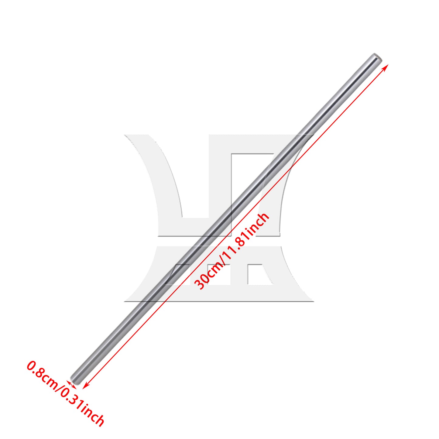 BQLZR OD 0.8cm x 30cm L Cylinder Liner Rail Linear Shaft Optical Axis