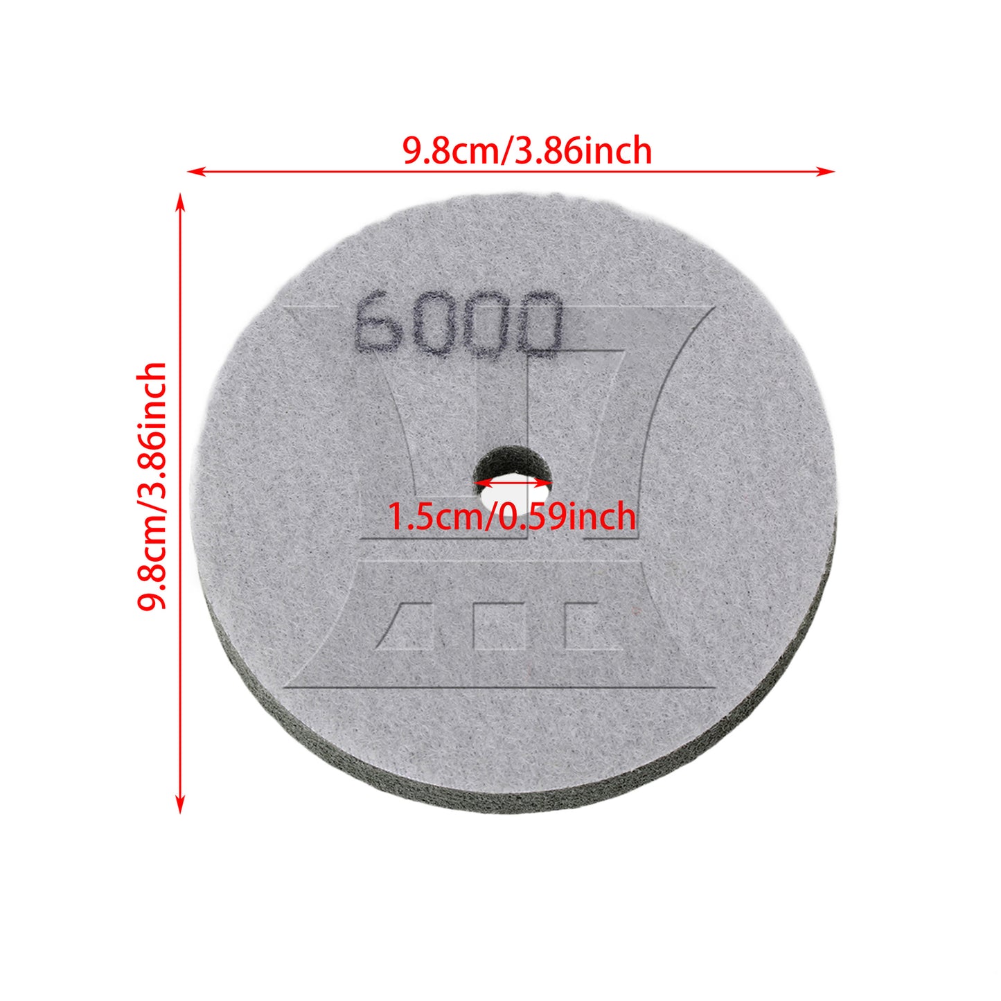 BQLZR 6000Grit Diameter 100mm Polishing Pad For Floor Restoration