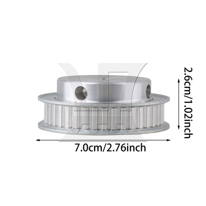 BQLZR Silver XL 40T Double Flange Timing Belt Pulley For Textile Equipment