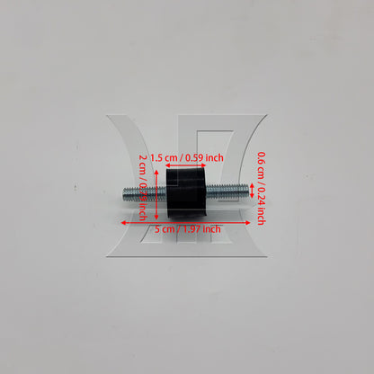 BQLZR 6mm Double Ends Screw Against-Vibration Mount Silentblock For Water Pump